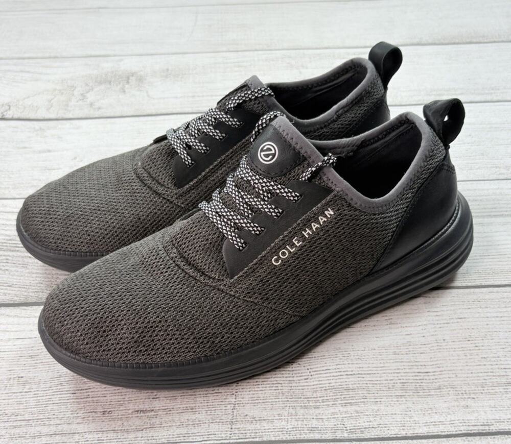 Cole Haan Men’s GrandSport Journey Knit Gray Black Athletic Shoes Size 8